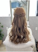 ガーリーハーフアップ