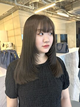 アリュウル 表参道(ALLURE) トレンドの顔まわりハイレイヤー◎オリーブグレージュ！KAKO