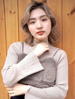 ブゾン(buZon)&nbsp;【buZon ブゾン】くびレイヤー前髪パーマグレーベージュ