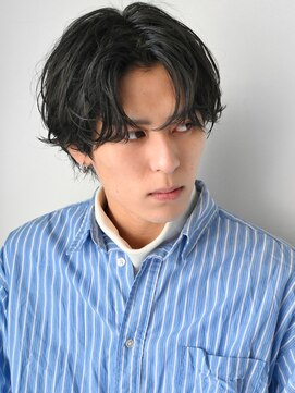 ディッセンバー 神宮前(December) ニュアンスパーマアッシュブラックウルフ波巻きスパイラル渋谷