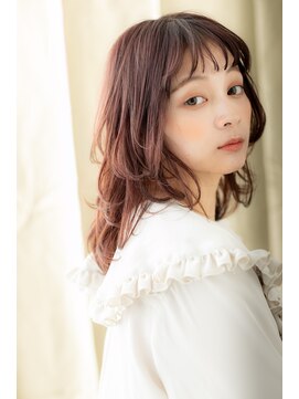 カバーヘア ブリス 上尾西口店(COVER HAIR bliss) ベージュピンク大人かわいいエアリーミディZ上尾10代20代30代