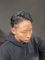 ビーダンディー(Bee dandy) ビジネスツーブロックショート ワイルドパーマ 七三オールバック