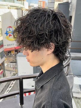 リベル(LIBER) マッシュウルフ/波巻きスパイラルパーマ/八王子駅/メンズパーマ