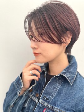 ドロップ(drop) チェリーレッド、ハンサムショート〔drop/表参道/青山〕