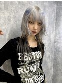 シルバーウルフ　ボブウルフカットボブウルフ韓国ネビージュ