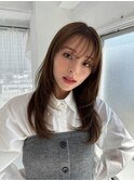 ANGELICA 顔周りレイヤー くびれ巻き 明るめベージュ
