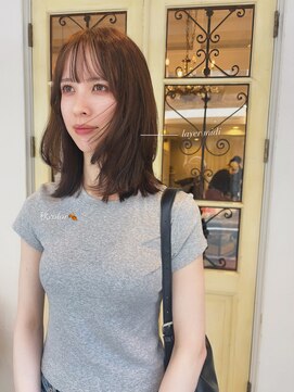 エヌイー(ne' by MAULOA) 【ne'by MAULOA】鎖骨レイヤーミディ×秋color