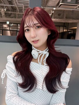 アルバム 銀座(ALBUM GINZA) 前髪カット韓国ヘアロング似合わせカット_F1361