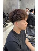 テーパーフェードダウンバングショート