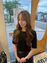 ビーアップヘアー(be:up hair)&nbsp;透明感カラーアッシュベージュ×レイヤーロング