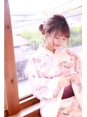 夏！浴衣着付けと大人可愛いヘアセット