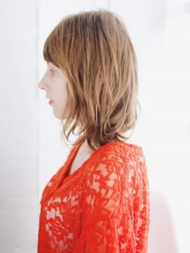 ヘアメイク ナル(hair make nalu) 透け感バングのセミウエットミックスカール