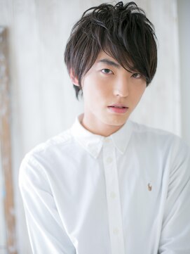 メンズヘア ビーセカンド 草加店(MENS HAIR B-2) 厚めバングが新鮮!黒髪フェザーマッシュG