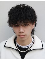 スピンオフシフト(SPIN-OFF SHIFT)&nbsp;シースルーバングマッシュウルフ　［スパイラルパーマ］