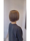 小顔ショートボブミルクティーブラウン大人可愛い20代30代40代