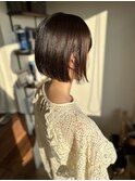 ナチュラル縮毛矯正×透明感カラー