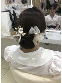 綺麗めシニヨンヘア