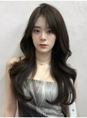 韓国ヘア大人かわいいワンホンレイヤーカットグレージュ原宿