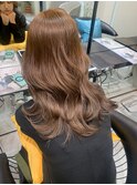 ウルフ韓国レイヤーカットブリーチなしチョコレートブラウン大宮