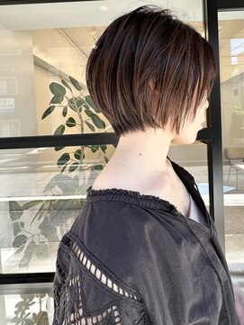 コットン(cotton) 立体感ハイライトの大人ショートボブ【川野指名限定スタイル】
