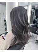 コントラスト極ハイライト☆アッシュブラック