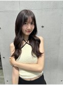 ラベンダーカラーミストバングエアリー_韓国ヘア