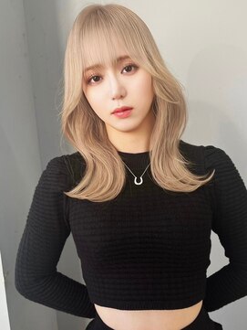 オズ 安積店(OZ) 黒髪ボブルフネビージュ小顔ワンレン