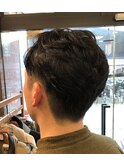 サイドバックツーブロックパーマ