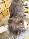 ブリーチあり　ミルクティーベージュ　春カラー　透明感カラー