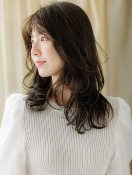 カバーヘア ブリス 大宮西口(COVER HAIR bliss) バタフライカットウェーブパーマフェミニンロングX大宮30代40代