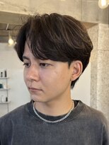 フィフス(fifth)&nbsp;原宿ニュアンスパーマメンズパーマオールバックツーブロック30代