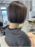 福井　大和田　ボブ　ミニボブヘア　透明感　グレージュカラー