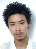 スパイキーショートベリーショート短髪アップバングフェード