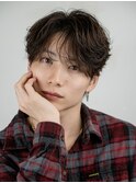 シースルーラウンドマッシュニュアンスフェザーパーマ