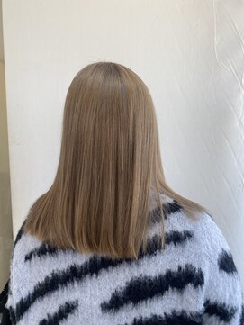 ブリーチオンカラーで叶える＊暖かみベージュの透明感