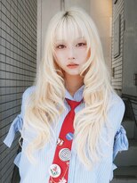 アルバム 池袋(ALBUM)&nbsp;ロング前髪カット顔周りレイヤハイトーン_F31225