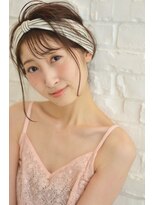 アソビ(Asobi)&nbsp;【モテ系】うぶバング×ターバンアレンジ