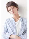 耳かけショート×マロンベージュ