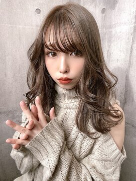 リンクス トウキョウ(LINKS TOKYO) 顔周りレイヤー おくれ毛 透明感 グレージュ ブリーチなし