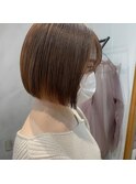 【ALLY 濱田】ミニボブ × ベージュ 20代/30代/40代