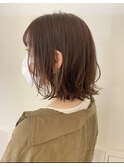 外ハネレイヤーボブ×ココアブラウン【町田/jr町田/町田駅】