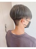 シルバーカラー マッシュショート