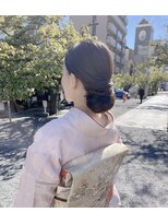 フレーム ヘア ルーム 天王寺駅前店(FRAME hair room)&nbsp;大人可愛いタイトシニヨン