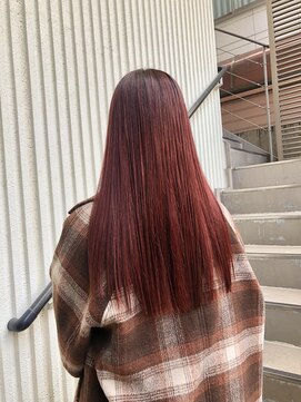 ロア 福岡天神本店(LORE) ブリーチなしレッドカラー◎