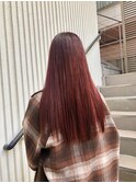 ブリーチなしレッドカラー◎