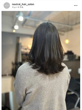 ニュートラル(neutral) 【neutral】脱白髪染めハイライトとレイヤーカット
