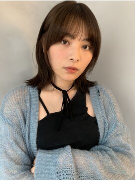 ガーランドギンザ(Garland Ginza) シースルーバング　鎖骨ミディアム　くびれヘア