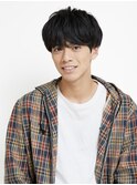 黒髪/グレーベージュ/レイヤーロング/前髪パーマ[新宿駅]