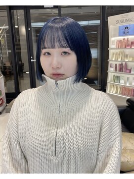 キーン 吉祥寺店(keen) 《keen×オオキタ》ベリーブルー×切りっぱなしボブ