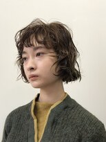 シスタ 二子玉川(SiSTA)&nbsp;パーマボブ/ショートパーマ/ボブ/オリーブベージュ/二子玉美容室